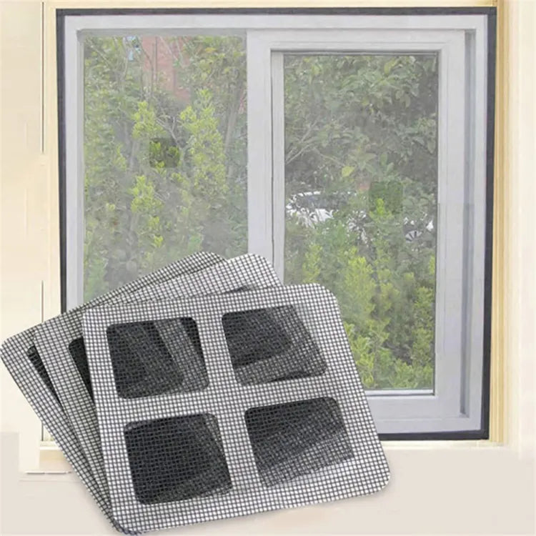 Pack of 10 Drain Hair Catcher Stickers & Window Screen Repair Patches | Multi-Use Mesh Net Filters