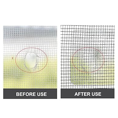 Pack of 10 Drain Hair Catcher Stickers & Window Screen Repair Patches | Multi-Use Mesh Net Filters