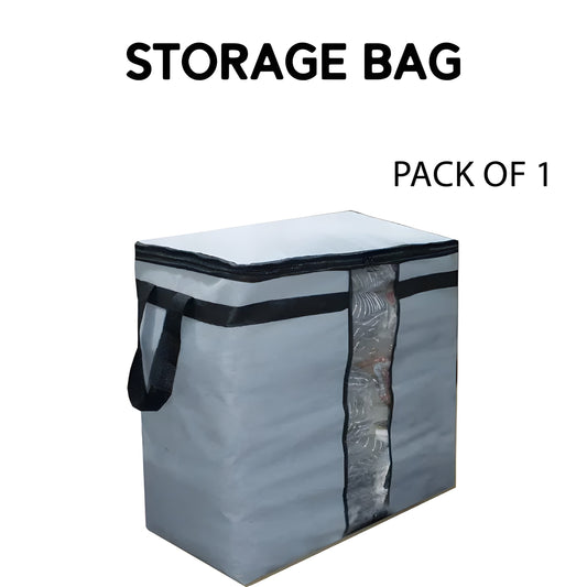 Folding Storage Blanket Bag Organizer | Large Capacity Clothes & Bedding Storage