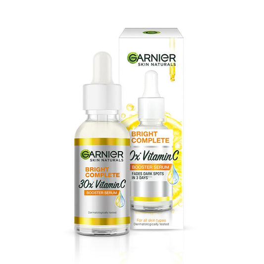 Garnier Bright Complete Vitamin C Booster Serum 30ml | Brightening & Glow Enhancing Face Serum