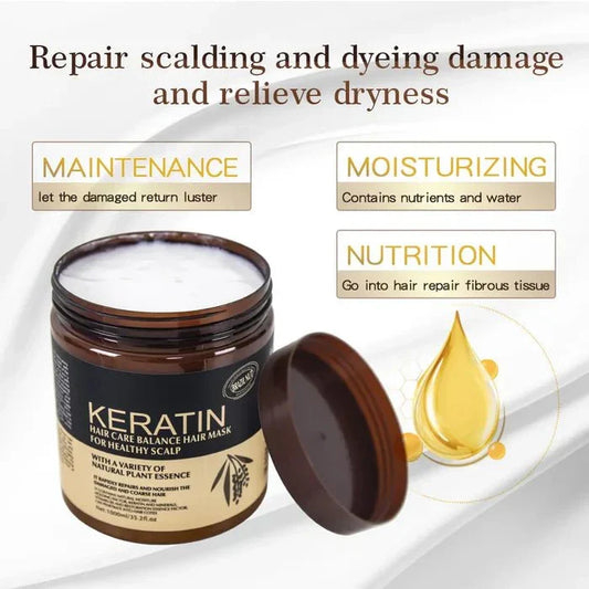 Keratin Hair Mask Treatment 500ml | Deep Repair & Nourishing Hair Care Mask for Smooth, Healthy Hair