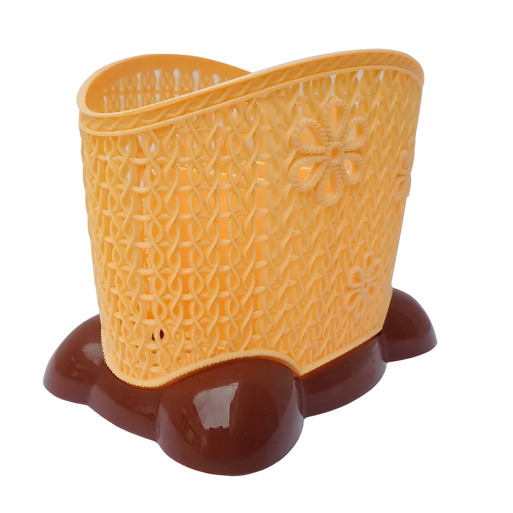 3-Compartment Cutlery Organizer Basket | Kitchen Dinnerware & Utensil Storage Holder