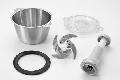 Large 2L Manual Food Chopper & Meat Mincer | Hand-Press Vegetable Cutter, Garlic Crusher & Fruit Processor