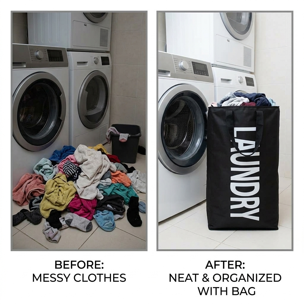 Foldable Waterproof Laundry Basket | Space-Saving Clothes & Toy Storage Organizer