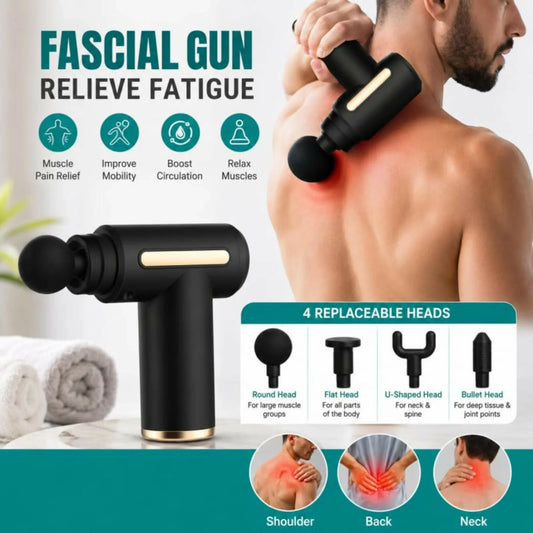 4-in-1 Rechargeable Massage Gun – 5 Speed Modes