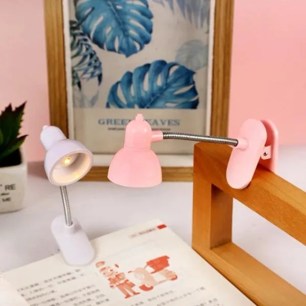 Mini Book Light with Clip | Retro LED Reading Lamp with 360° Flexible Gooseneck (Portable Night Study Light)