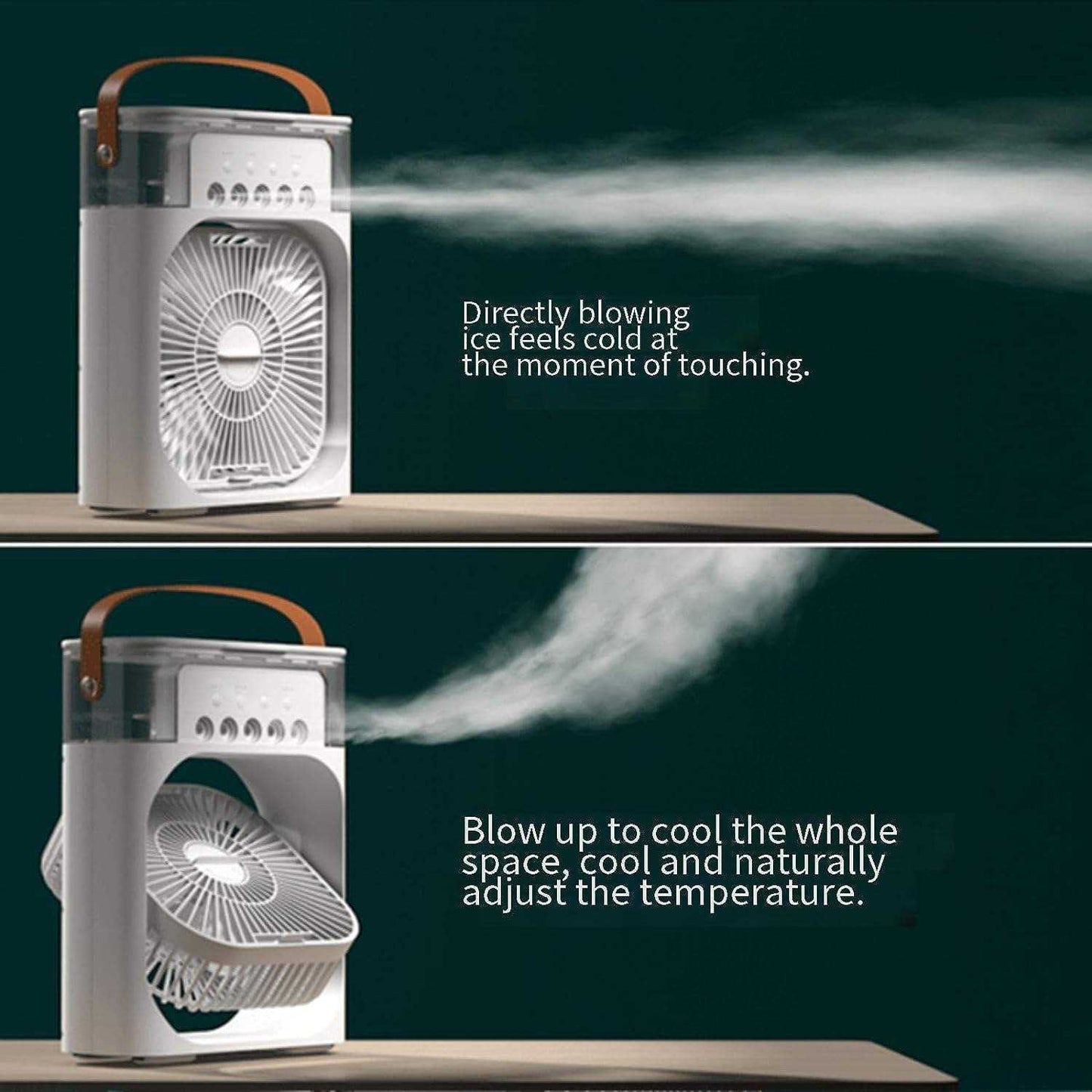 Mini Portable Air Cooler Fan | Evaporative Cooling Personal Air Conditioner with 3-Speed Settings