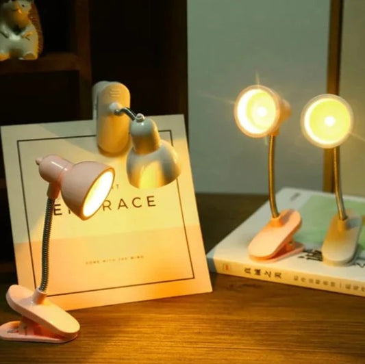Mini Book Light with Clip | Retro LED Reading Lamp with 360° Flexible Gooseneck (Portable Night Study Light)
