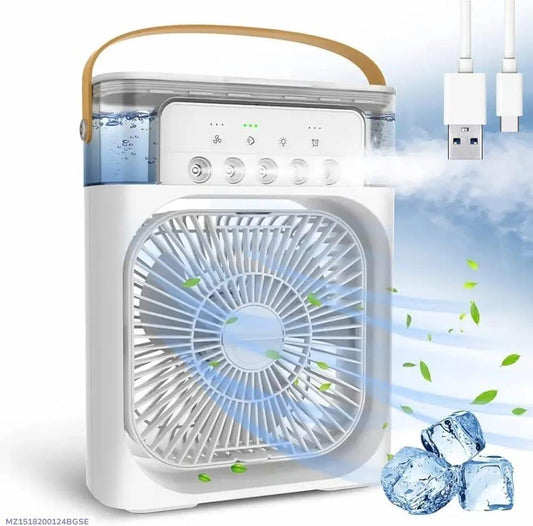 Mini Portable Air Cooler Fan | Evaporative Cooling Personal Air Conditioner with 3-Speed Settings