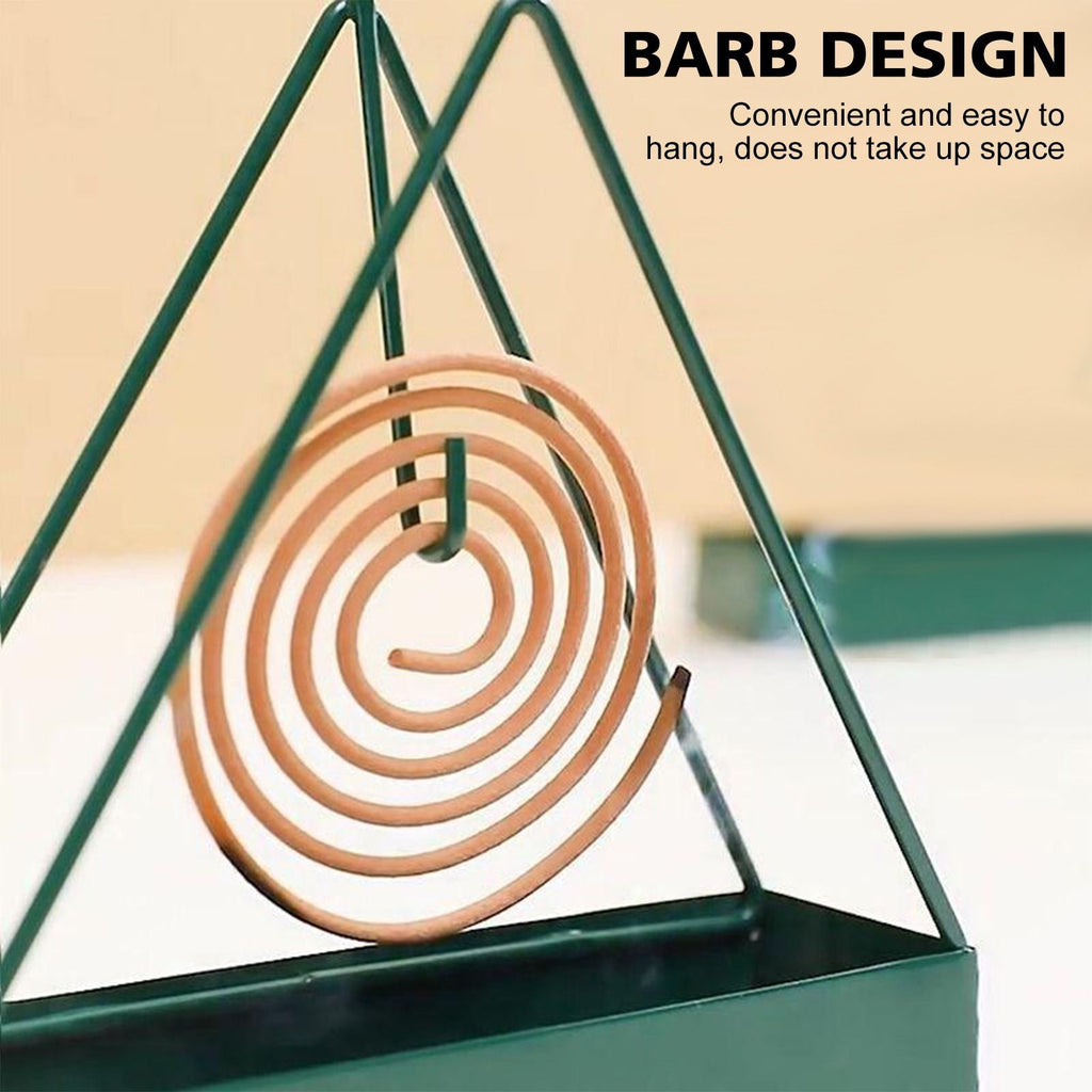 Mosquito Coil Holder Burner Stand with Ash Catcher | Metal Decorative Coil Stand (Black)