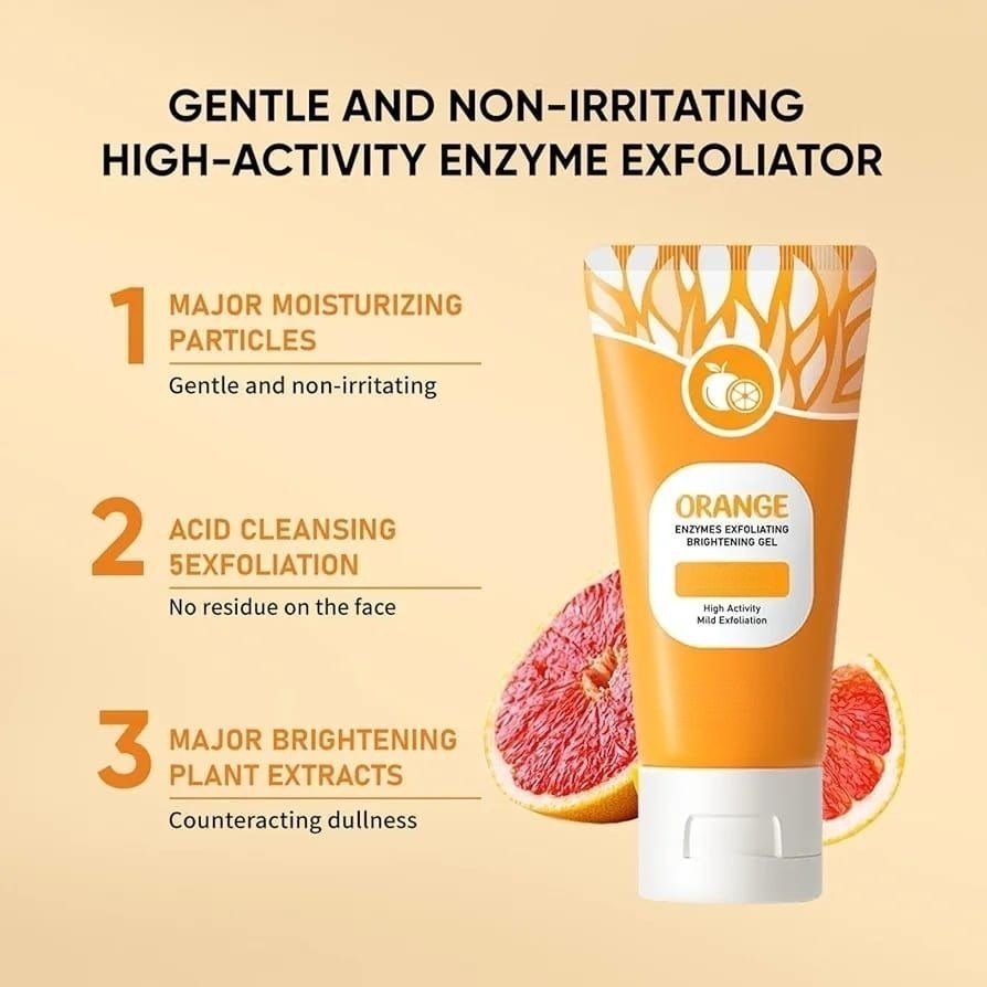 Orange Enzyme Exfoliating Gel 100g | Brightening & Nourishing Skincare Gel for Radiant Skin