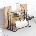 Multi-Functional Kitchen Cutting Board & Pot Lid Organizer Rack | Space-Saving Storage Stand