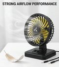 Portable AC/DC Table Fan | 12V Car & 220V Home Mini Desk Fan (8x6 Inches)