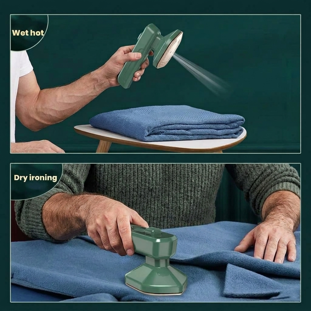 Portable Micro Steam Iron | Handheld Mini Garment Steamer for Travel & Home Use