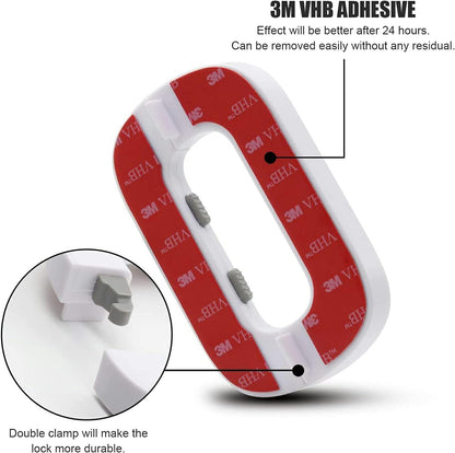 Premium Refrigerator Child Safety Lock | Self-Adhesive Baby Proof Fridge & Freezer Door Lock (ABS + 3M VHB Tape)