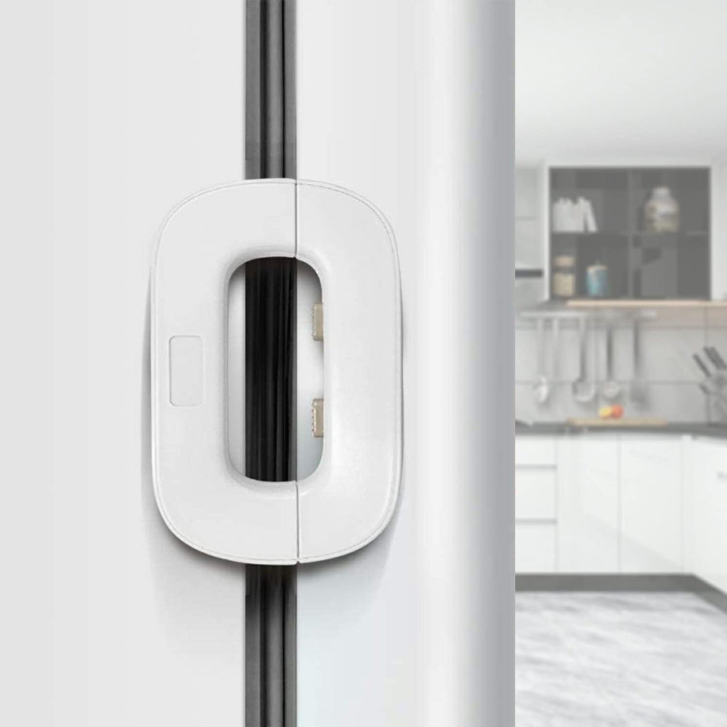Premium Refrigerator Child Safety Lock | Self-Adhesive Baby Proof Fridge & Freezer Door Lock (ABS + 3M VHB Tape)