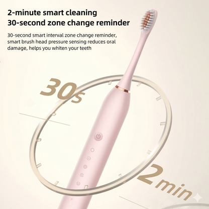 Rechargeable Electric Toothbrush | Sonic Deep Cleaning Toothbrush with Soft Bristles & Type-C Charging