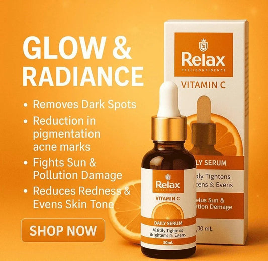Relax Vitamin C Daily Serum 30ml | Brightening & Anti-Aging Face Serum for Radiant Skin