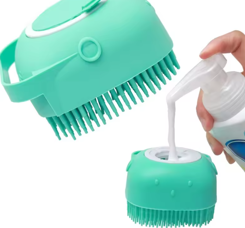 Silicone Bath Body Brush with Soap Dispenser – Random Colour