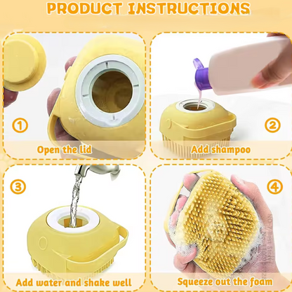 Silicone Bath Body Brush with Soap Dispenser – Random Colour