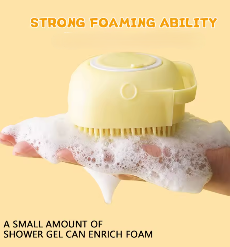 Silicone Bath Body Brush with Soap Dispenser – Random Colour