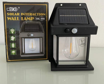 Motion Solar Interaction Wall Lamp BK-888 | Waterproof Outdoor Motion Sensor Solar LED Lantern