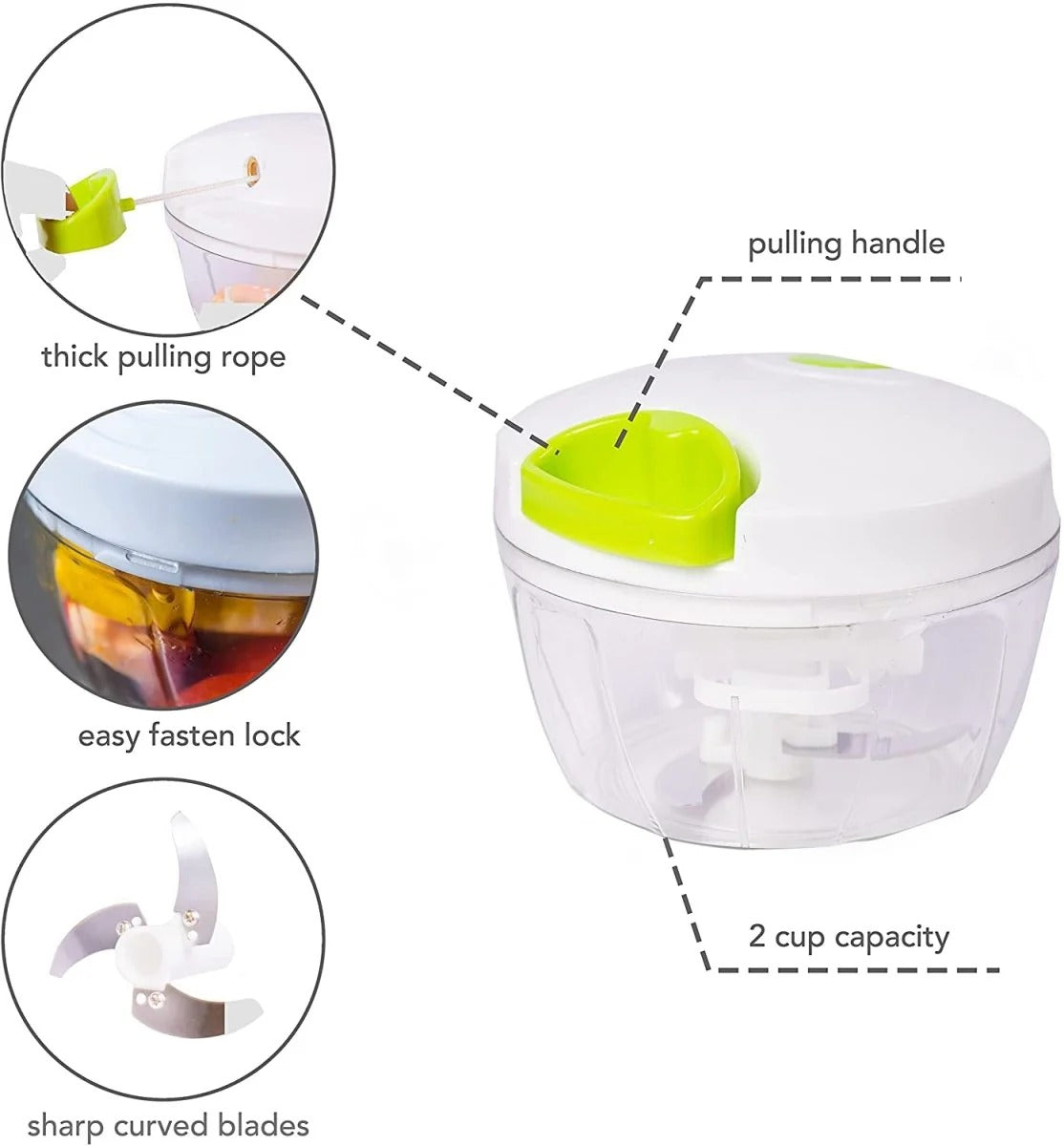 Pull-Cord Vegetable & Fruit Chopper