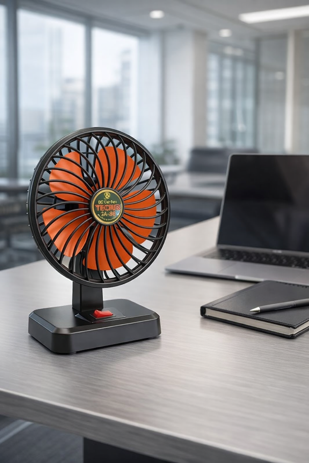 TECNO Plus GA-88 Portable AC/DC Table Fan | 12V Car & 220V Home Mini Desk Fan (8x6 Inches)