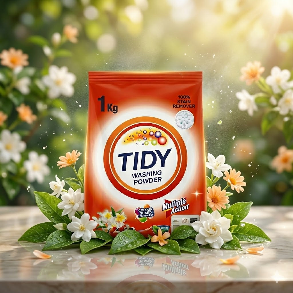 Tidy Washing Powder 1KG | Premium Multi-Action Laundry Detergent