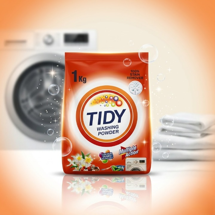 Tidy Washing Powder 1KG | Premium Multi-Action Laundry Detergent