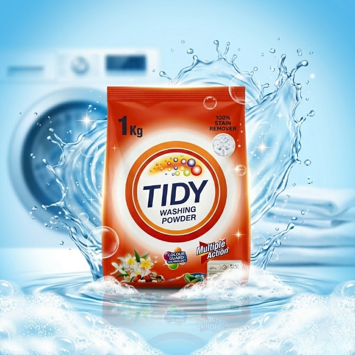 Tidy Washing Powder 1KG | Premium Multi-Action Laundry Detergent