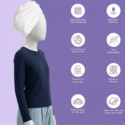 Girls Cap Towel - Twist Hair Wrap for Women