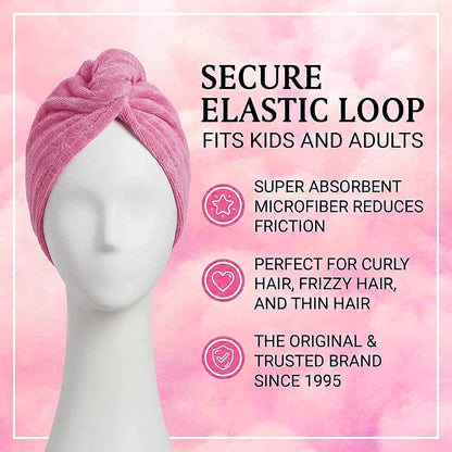 Girls Cap Towel - Twist Hair Wrap for Women
