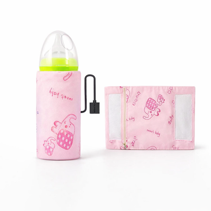 USB Portable Travel Milk Warmer Bag | Smart Constant Temperature Baby Bottle Heating Cover