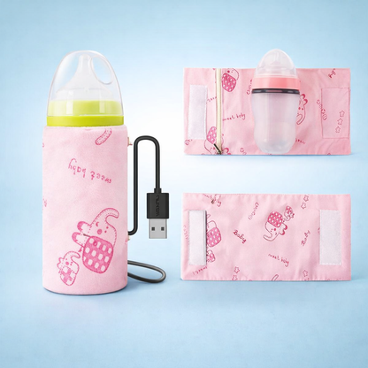 USB Portable Travel Milk Warmer Bag | Smart Constant Temperature Baby Bottle Heating Cover
