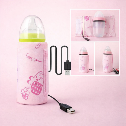 USB Portable Travel Milk Warmer Bag | Smart Constant Temperature Baby Bottle Heating Cover