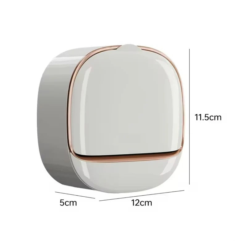 Wall-Mounted Soap Holder with Drain Tray | Waterproof Soap Dish Organizer (Random Color)