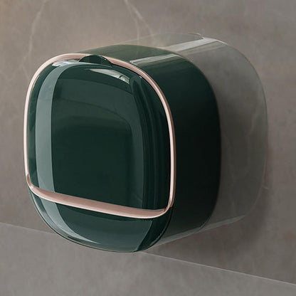 Wall-Mounted Soap Holder with Drain Tray | Waterproof Soap Dish Organizer (Random Color)