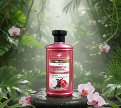 Wellice Professional Onion Anti Hair Loss Shampoo 400g | Strengthening & Nourishing Hair Care Shampoo