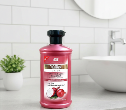 Wellice Professional Onion Anti Hair Loss Shampoo 400g | Strengthening & Nourishing Hair Care Shampoo